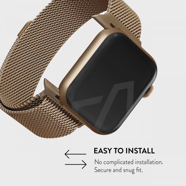 Burga Apple Watch 38/40/41/42mm Metalliverkkoranneke Kulta