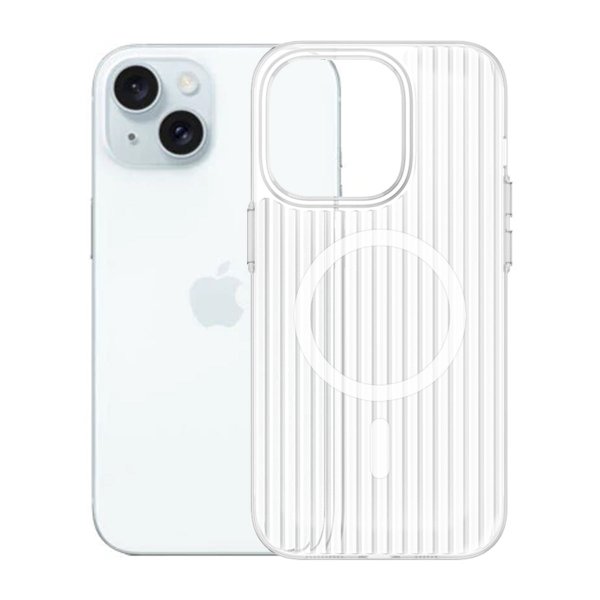iPhone 15 -kuori aaltopahvinen MagSafe läpinäkyvä