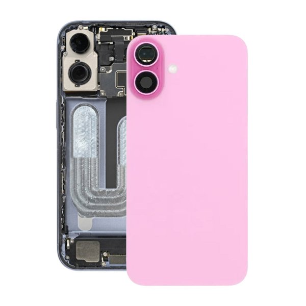iPhone 16 Plus Takalasi magneetilla ja kameralinssillä - Pinkki