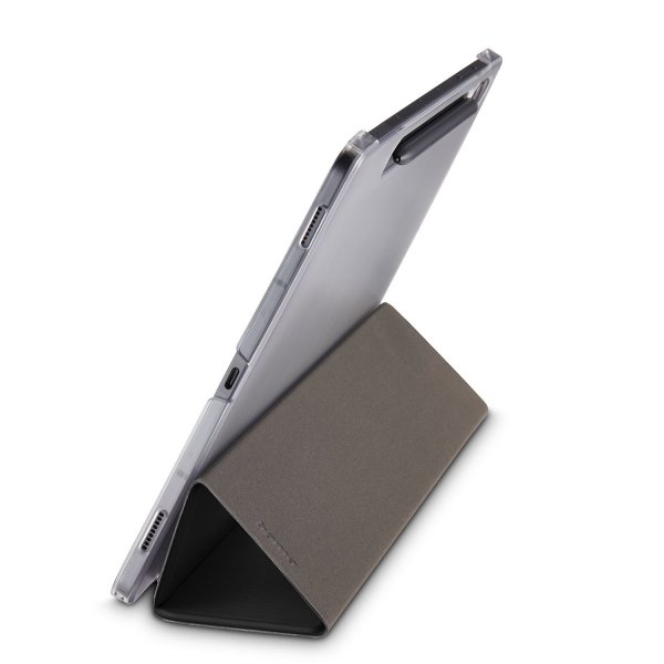 Hama Samsung Galaxy Tab S10 FE Plus -kotelo, taitettava, läpinäkyvä, musta