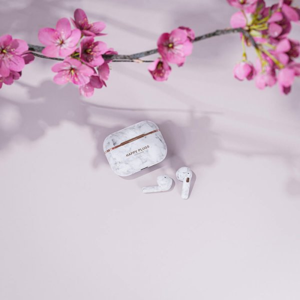 Happy Plugs Hope TWS White Marble