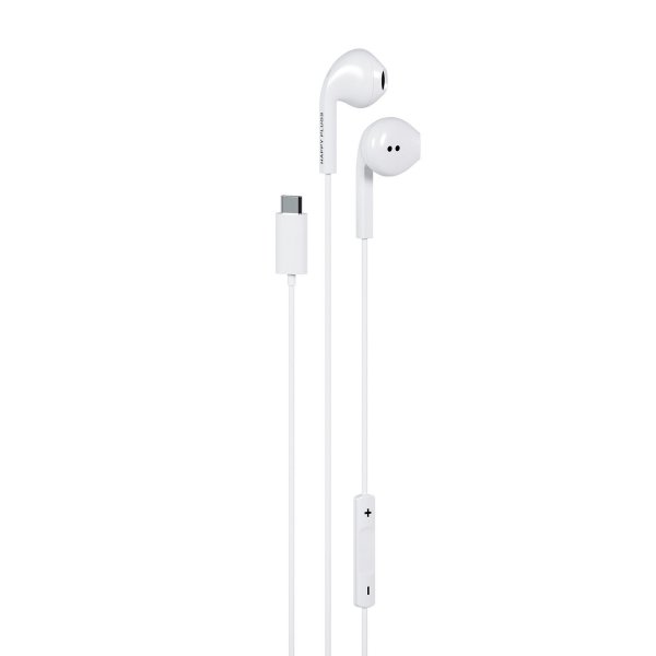Happy Plugs Langalliset Kuulokkeet USB-C Valkoinen