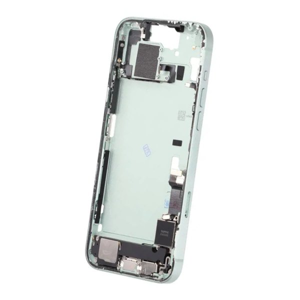 Keskikehys pikkutarvikkeilla iPhone 15 Plussalle - Vihreä OEM