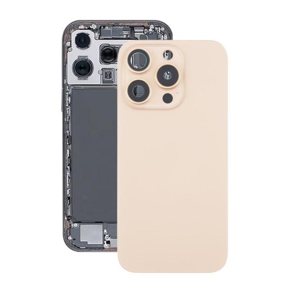 iPhone 16 Pro Max Takalasi magneetilla ja kameralinssillä – Hiekanvärinen titaani