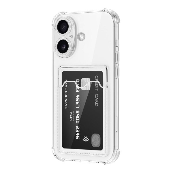 iPhone 17 Kuoret Korttipidike Läpinäkyvä