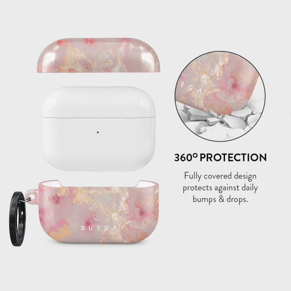 Burga AirPods Pro 2 -kuoret, Golden Coral -design