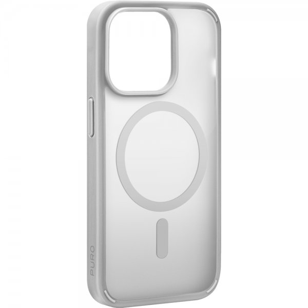 Puro iPhone 15 Pro -suojakuori Gradient MagSafe, hopea