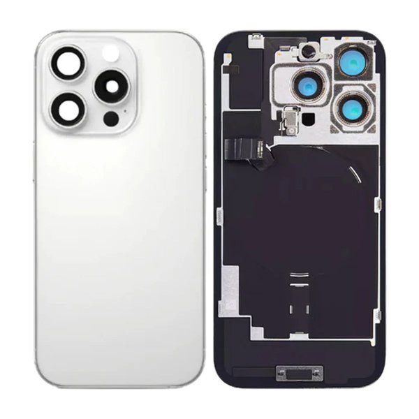 iPhone 16 Pro Max Takalasi pienosilla - Valkoinen Titaani