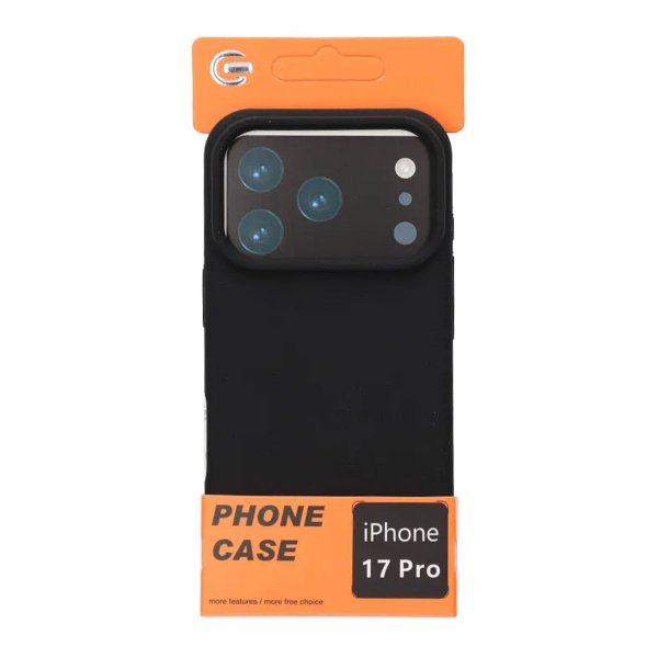 iPhone 17 Pro Kotelo Nestemäinen Silikoni Musta