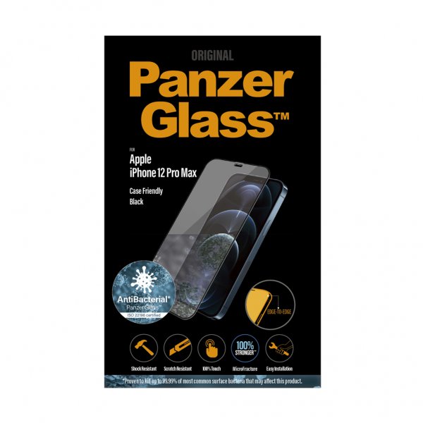 PanzerGlass iPhone 12 Pro Max -näytönsuoja Edge-to-Edge Case Friendly
