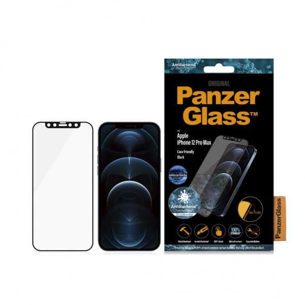 PanzerGlass iPhone 12 Pro Max näytönsuoja reunasta reunaan, sinistä valoa suodattava