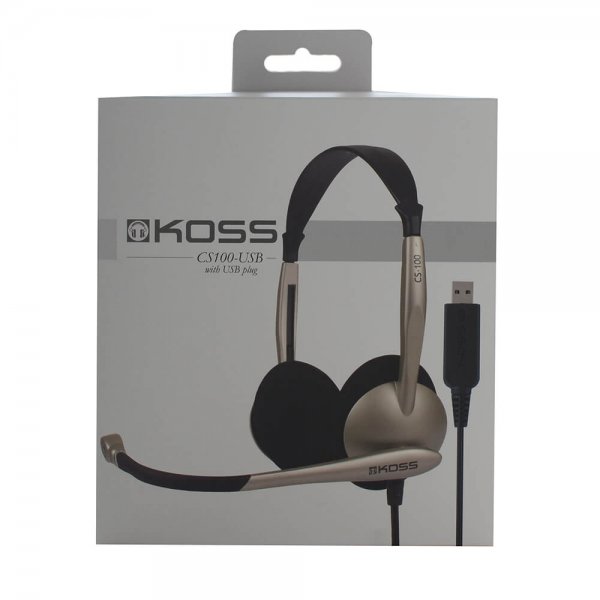 Koss Headset CS100 On-Ear USB Kulta/Musta