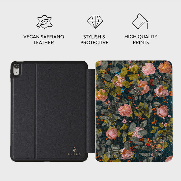 Burga iPad 10.9 (10. sukupolvi)/iPad 11 (A16) Folio-suojakotelo, Bloomy Garden