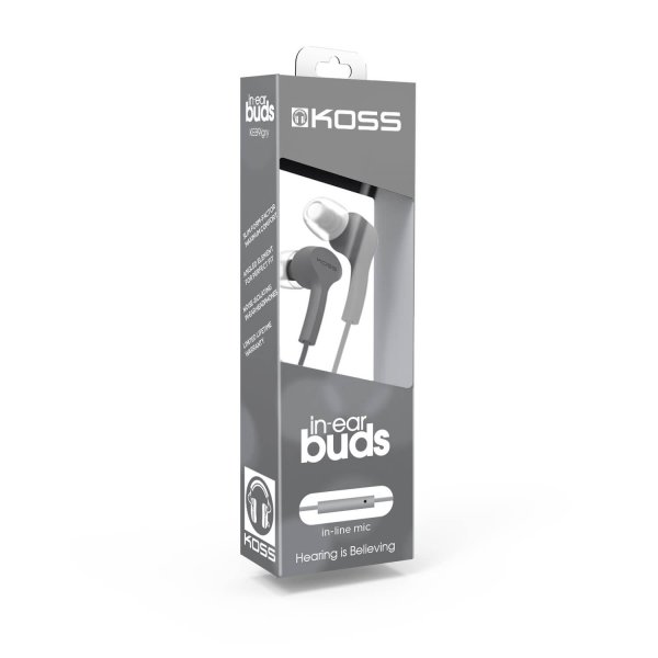 Koss-kuulokkeet KEB9i In-ear Mic, harmaa