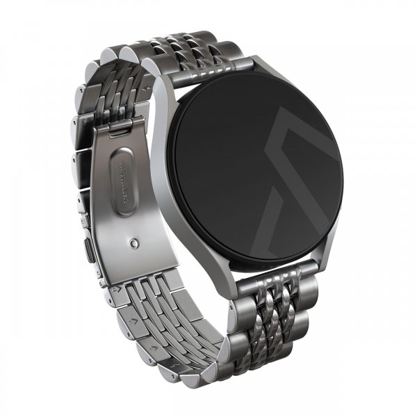 Burga Samsung Galaxy Watch 20 mm ranneke, metalli, hopea