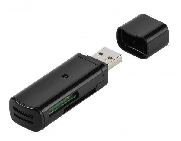 Vivanco USB 2.0 -muistikortinlukija, musta