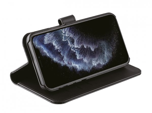 Vivanco iPhone 12/iPhone 12 Pro Kotelo Classic Wallet Musta