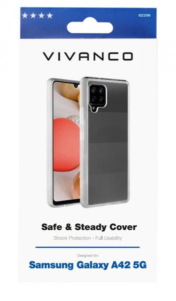 Vivanco Samsung Galaxy A42 5G Suojakuori Safe & Steady Läpinäkyvä