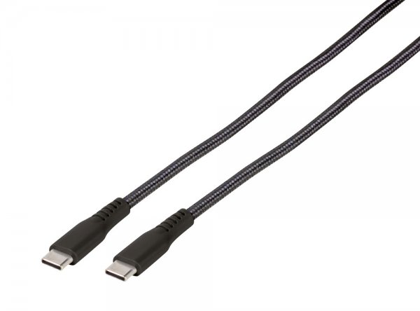 Vivanco Kaapeli Longlife Punottu USB-C/USB-C 0.5m Musta