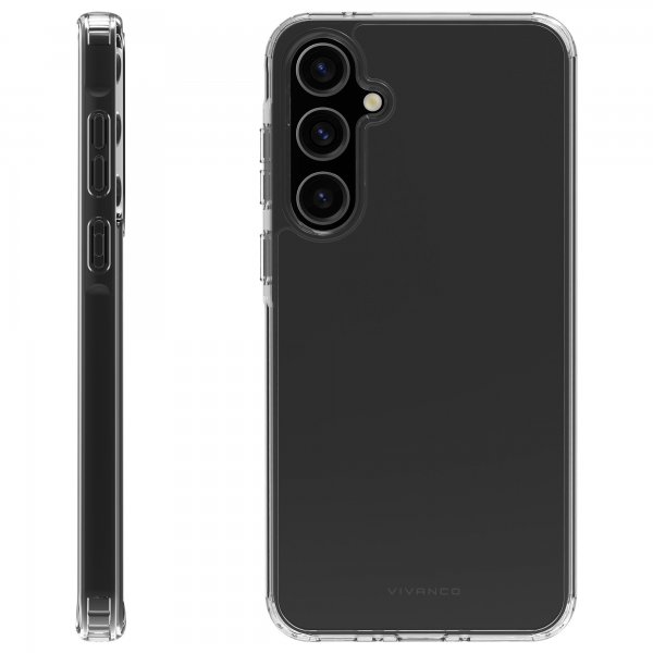 Vivanco Samsung Galaxy A55 suojakuori Safe & Steady, läpinäkyvä