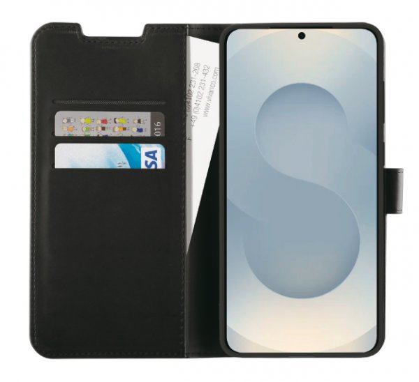 Vivanco Samsung Galaxy S25 Edge Kotelo Classic Wallet Musta