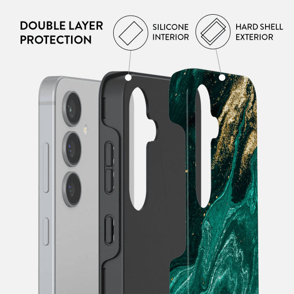 Burga Samsung Galaxy S24 FE Suojakuori Tough Emerald Pool