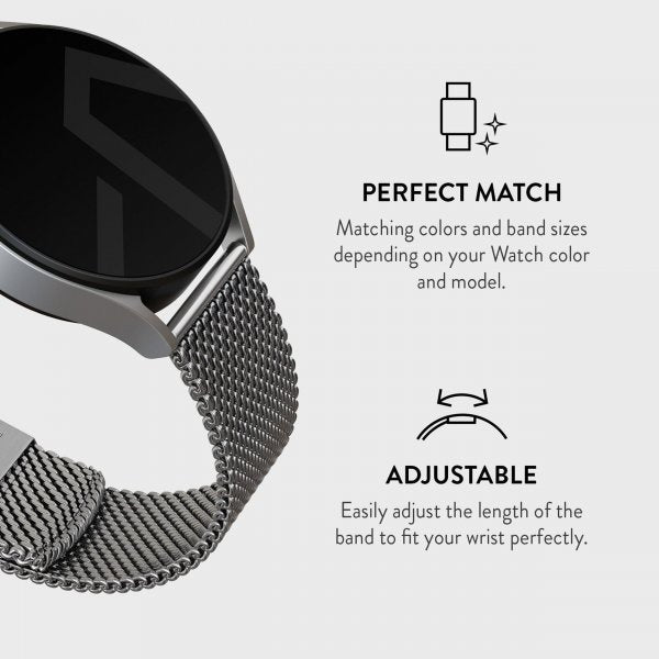 Burga Samsung Galaxy Watch 22mm ranneke Mesh Elegance hopea