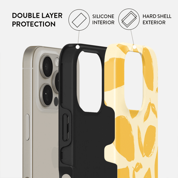 Burga iPhone 16 Suojakuori Tough Lemon Tart