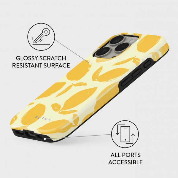 Burga iPhone 16 Plus -suojakuori Tough MagSafe Lemon Tart