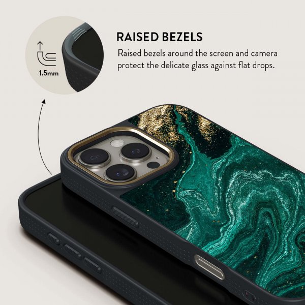 Burga iPhone 15 Pro Max Kuori Elite Dark MagSafe Emerald Pool