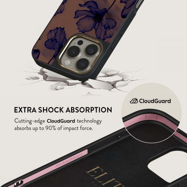 Burga iPhone 15 Elite Dark MagSafe Velvet Night -kuori