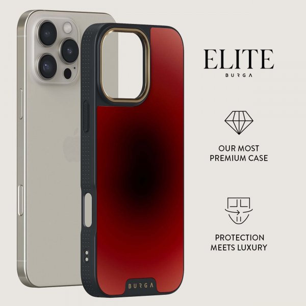 Burga iPhone 16 Pro Max Elite Dark MagSafe -suojakuori ei puhetta