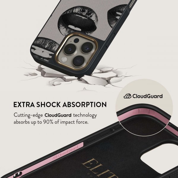 Burgan iPhone 15 Pro -suojakuori Elite Dark MagSafe Next Mistake