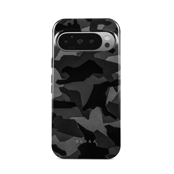 Burga Google Pixel 9/Pixel 9 Pro Kuori Tough Night Black Camo