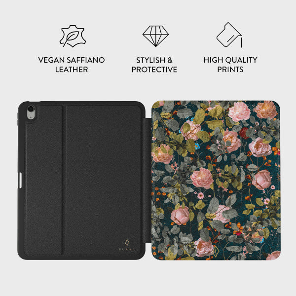 Burga iPad Air 13 (M2/M3/M4) -kansio Bloomy Garden
