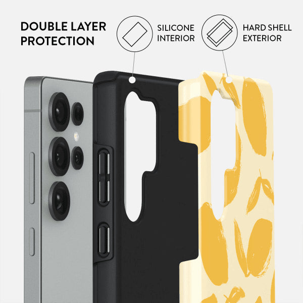 Burga Samsung Galaxy S25 Plus Tough -suojakuori Lemon Tart