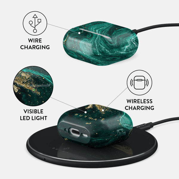 Burga AirPods 4 -kuoret, muotoilu Emerald Pool