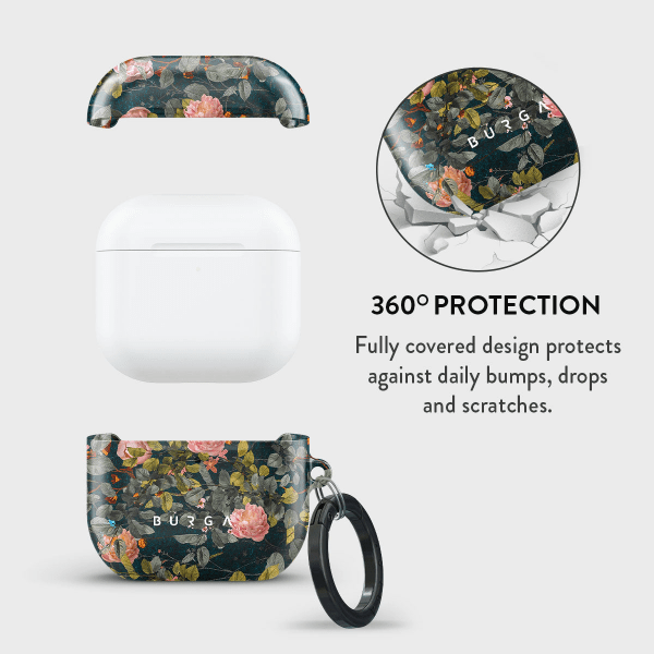 Burgan AirPods 4 -kuoret, Bloomy Garden -kuvio