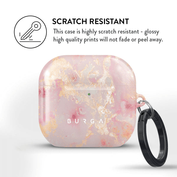 Burga AirPods 4 -kuoret Design Golden Coral