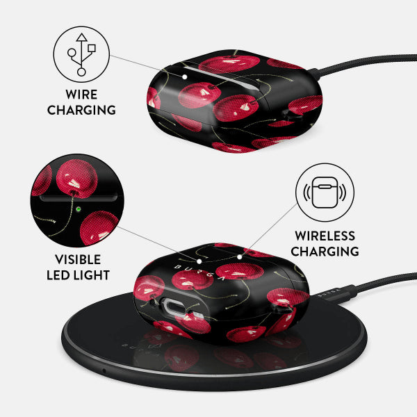 Burga AirPods 4 -kuoret Design Cherrybomb