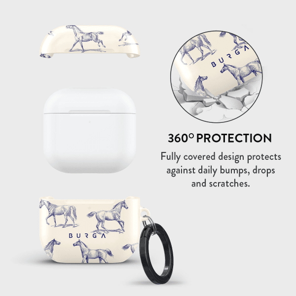 Burga AirPods 4 -kuoret Design Derby Race