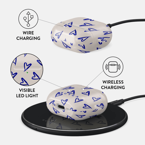 Burga AirPods 4 -kuori, Design Love Me Right