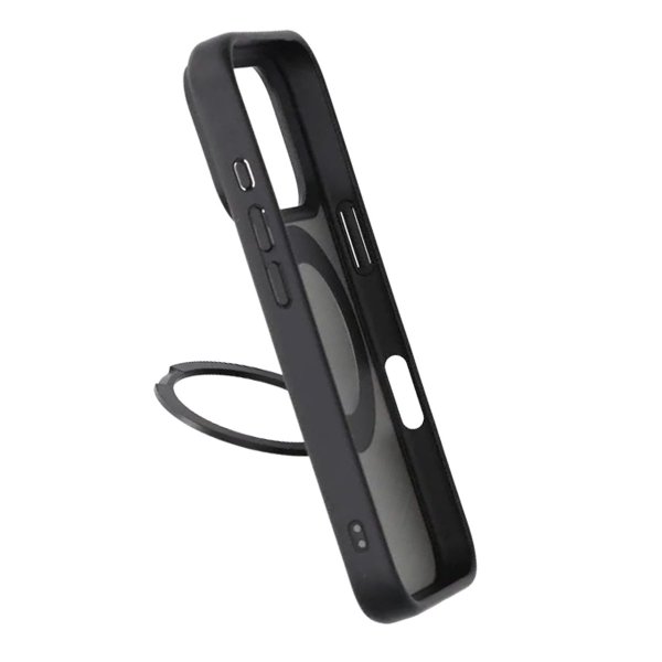 iPhone 17 Pro -suojakuori, jossa pyörivä MagSafe-jalusta, musta