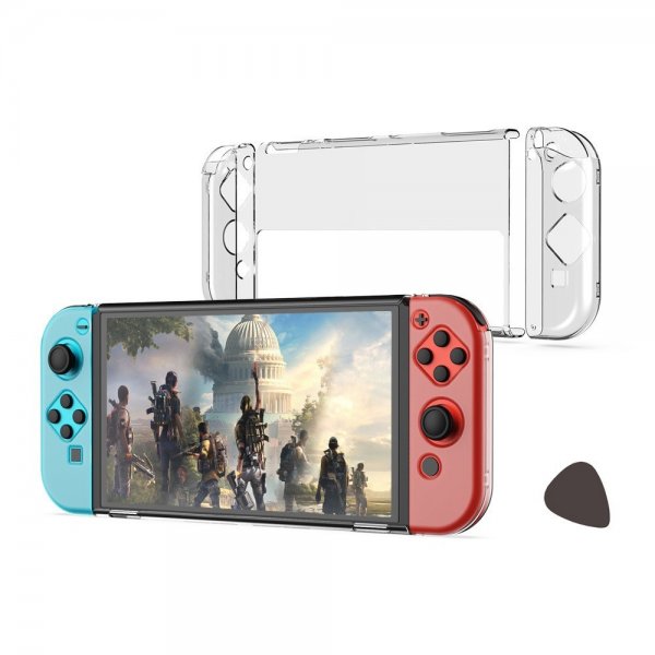 Dobe 3-in-1 läpinäkyvä kuori Nintendo Switch OLEDille