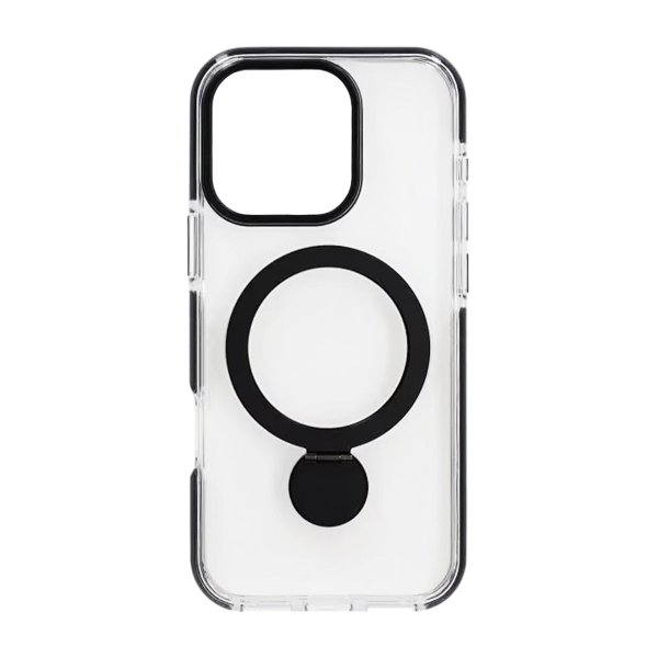 iPhone 16 Pro Kuori Sormusteline MagSafe Musta