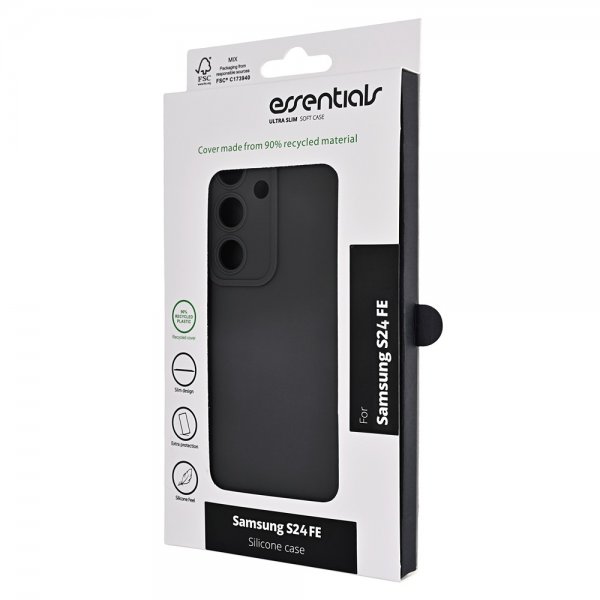 Samsung Galaxy S24 FE Essentials silikonikuori, musta