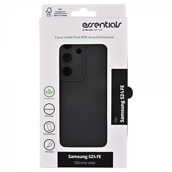 Samsung Galaxy S24 FE Essentials silikonikuori, musta