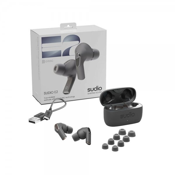 Sudio E2 Langattomat In-Ear TWS ANC -kuulokkeet, musta