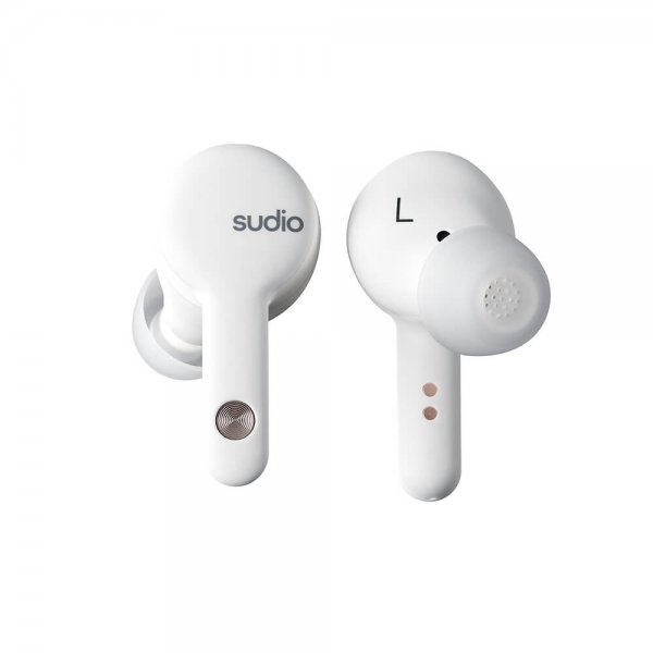 Sudio A2 True Wireless ANC -nappikuulokkeet, valkoinen
