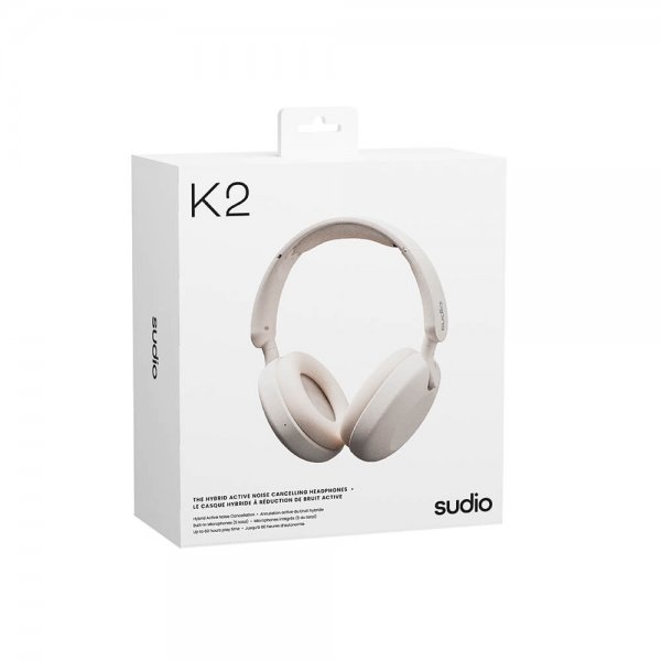 Sudio K2 langattomat ANC Over-Ear -kuulokkeet, valkoinen